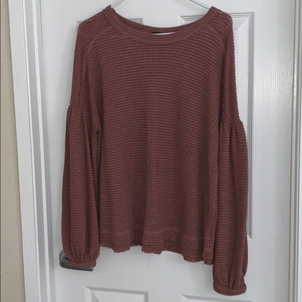 Waffle knit top